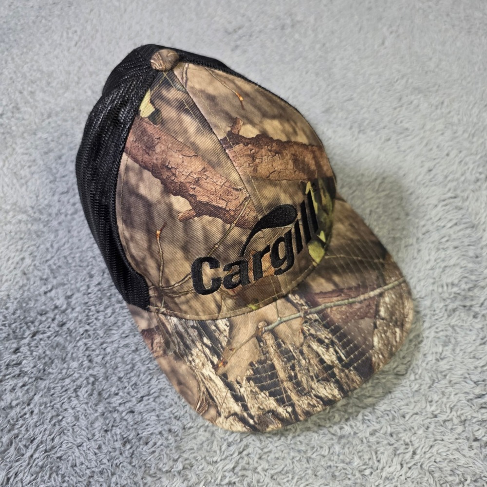 Pacific Headwear Mens OSFA Trucker Hat Camo Cargill Logo Mesh Snapback 108C
